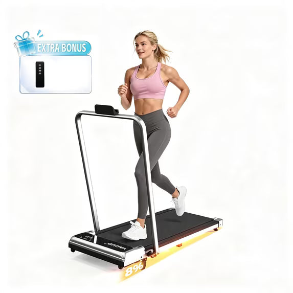 Walking Pad Treadmill With Handrail And Adjustable Incline