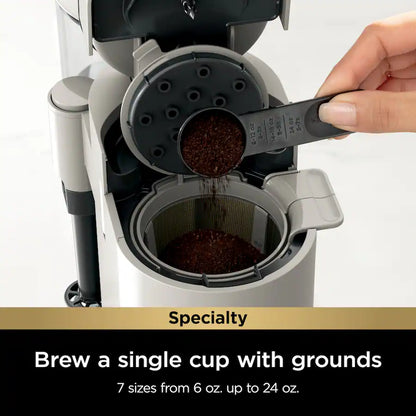 Ninja - Pods & Grounds Specialty Single-Serve Iced Coffee Maker, K-Cup Pod Compatible with Foldaway Milk Frother