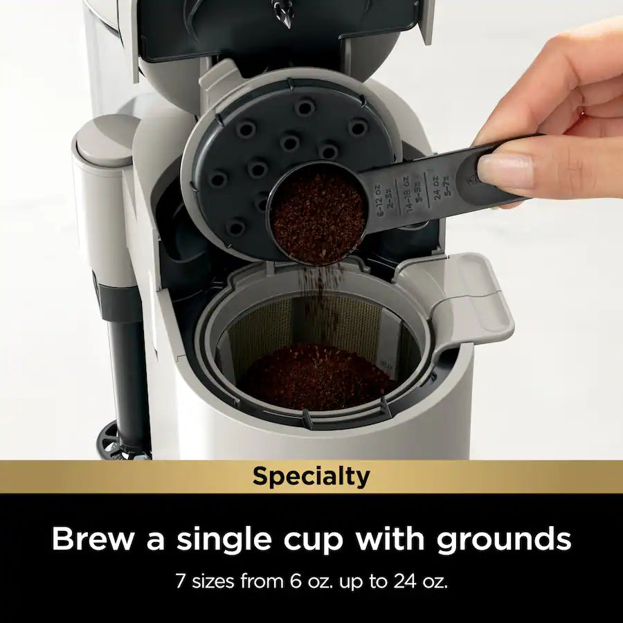 Ninja - Pods & Grounds Specialty Single-Serve Iced Coffee Maker, K-Cup Pod Compatible with Foldaway Milk Frother