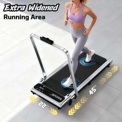 Walking Pad Treadmill With Handrail And Adjustable Incline