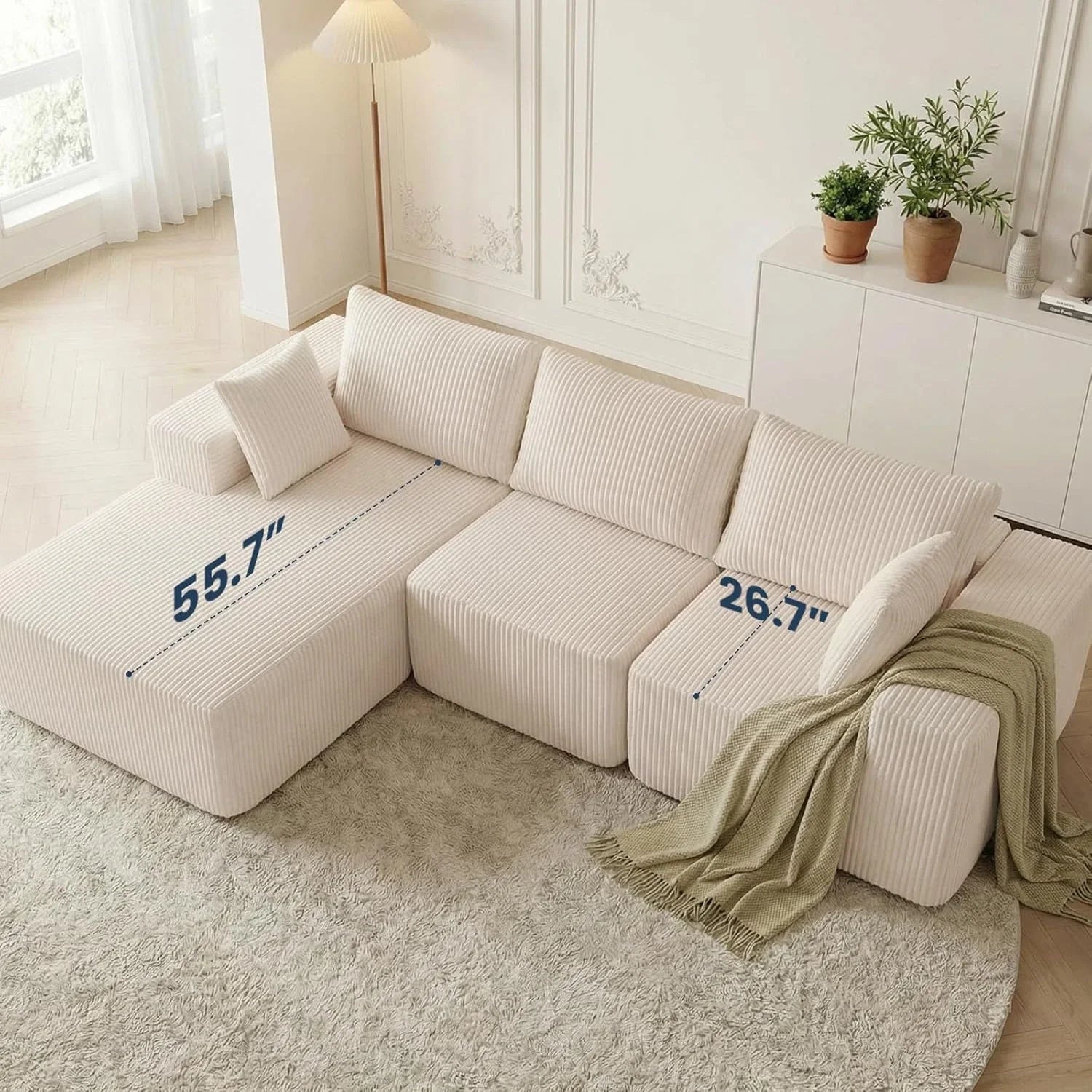 "Boneless Couch Beige" - Kanapa bez ramy Beżowa " XL Special"